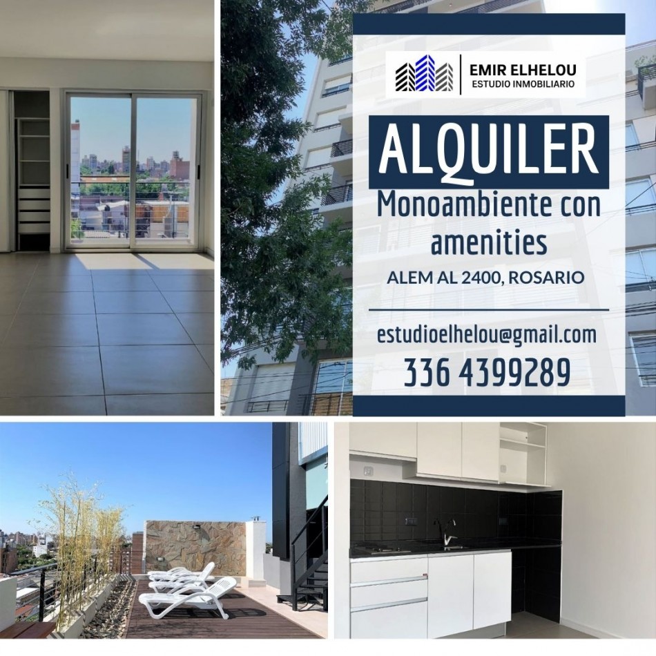 Monoambiente con amenities en Alem 2446