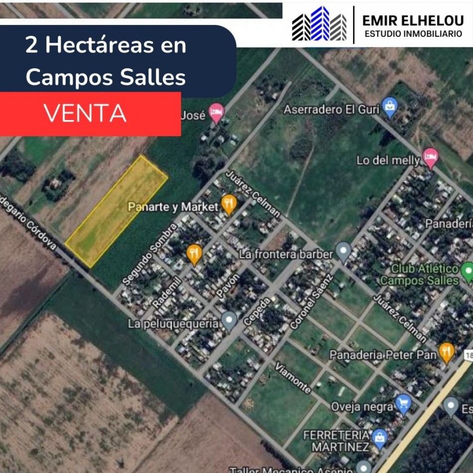 Campo de 2 hectareas en Campos Salles (San Nicolas)