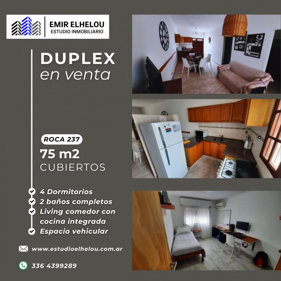 Duplex de 4 dormitorios en Roca 237