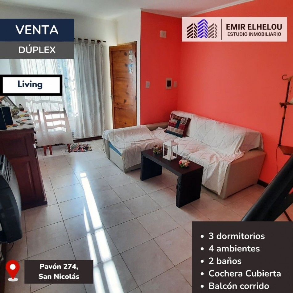 Duplex de 3 dormitorios con cochera en Barrio Saavedra