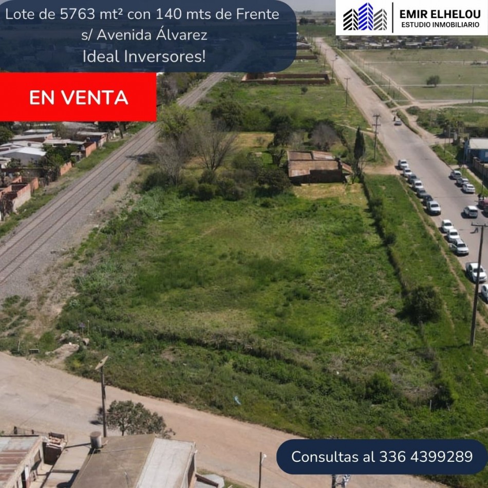 Gran Lote de 5800 mt² en Avenida Alvarez y Reynoso