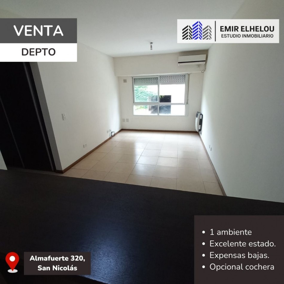 Departamento de un ambiente en Almafuerte 320 (opcional cochera)