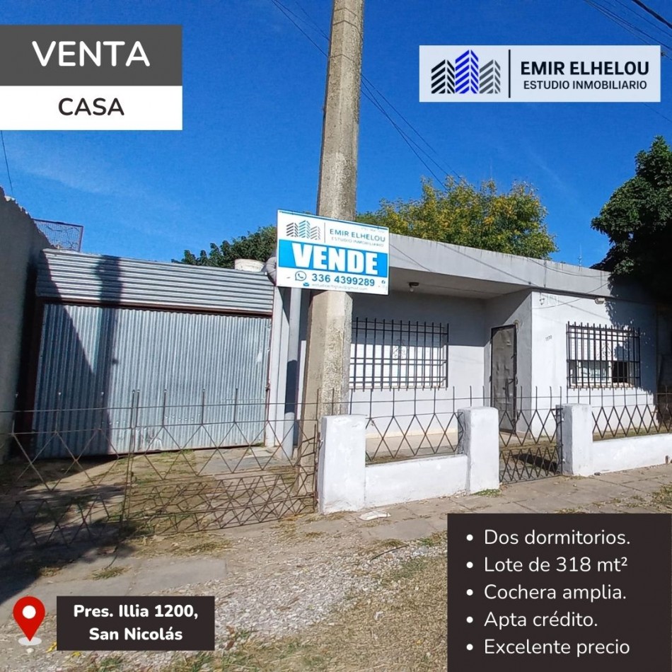 Casa de dos dormitorios a Presidente Illia 1178