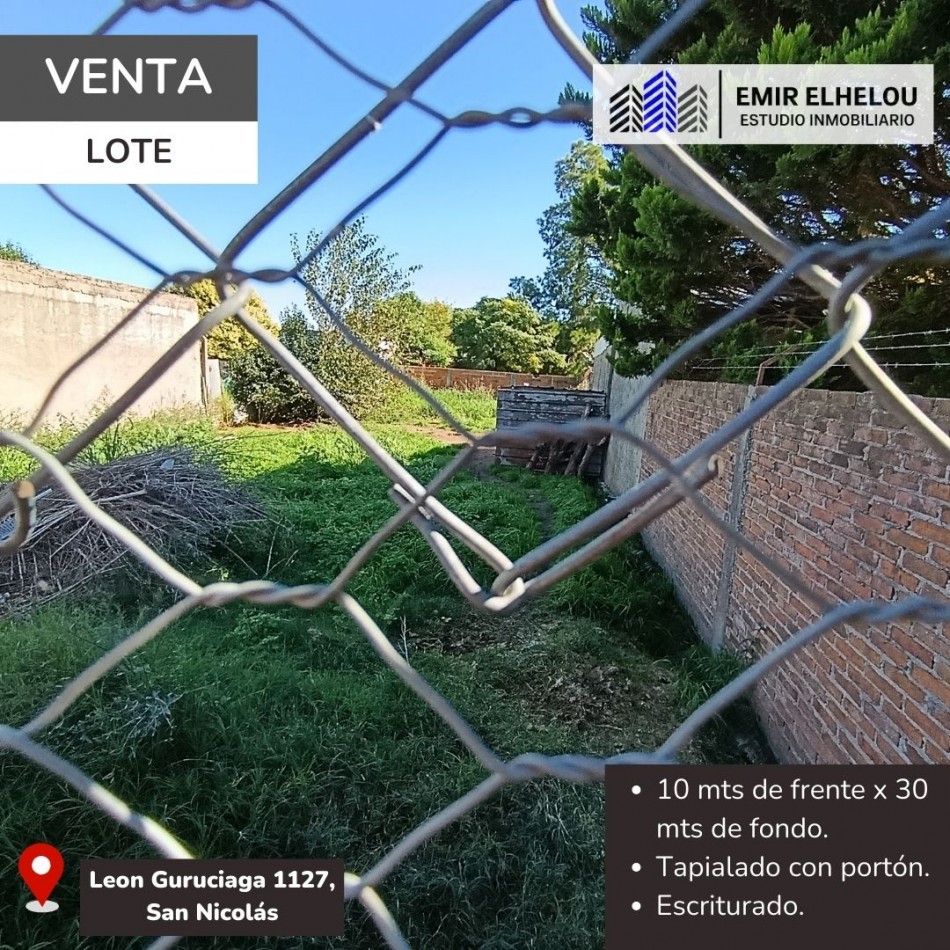 Lote en Leon Guruciaga y Azopardo