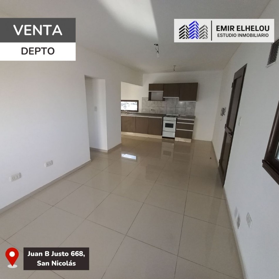 Depto. de 1 dormitorio y cochera en Juan B Justo 668