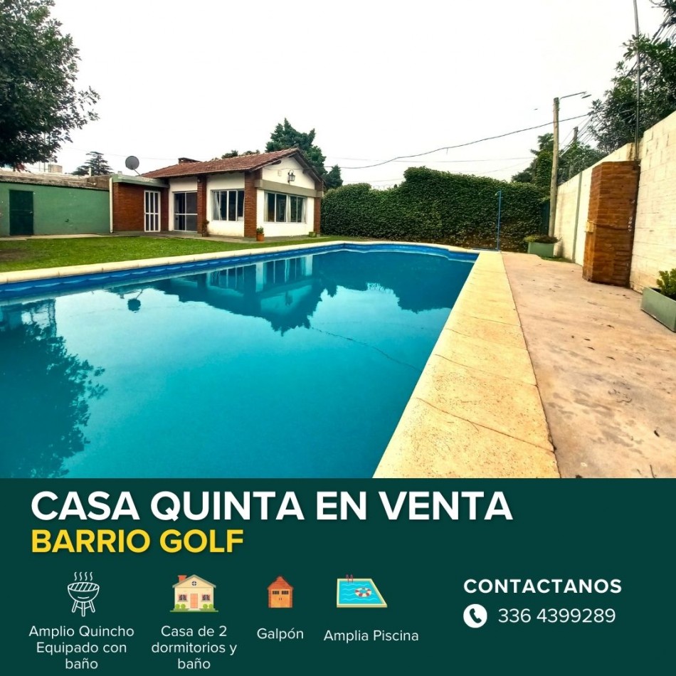 Casa quinta en venta en Barrio Golf