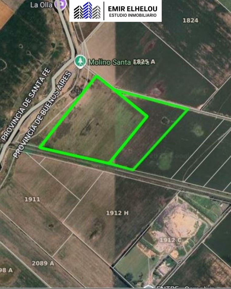 Campo de 42,5 hectareas agricolas en San Nicolas