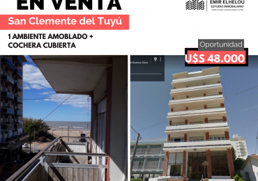 Monoambiente amoblado con Balcon y cochera
