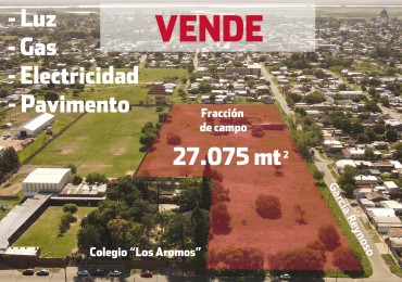 Fraccion de campo de 2,7 hectareas ideal loteo o proyecto comercial