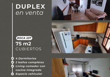 Duplex de 4 dorm. y cochera retasado en Roca 237
